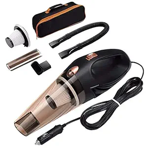 HOME CUBE 1 Pc Car Vacuum Cleaner DC12-Volt Wet/Dry Portable Handheld Auto Vacuum Cleaner for Car, 4.5m Power Cord with Carry Bag- Random Color