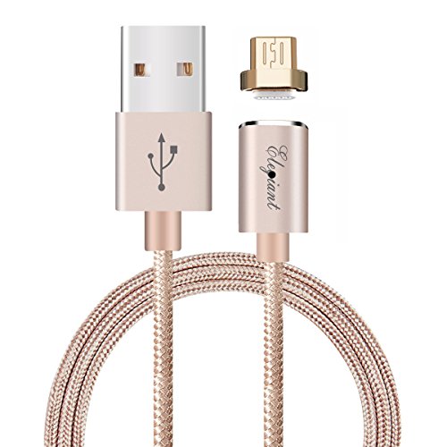 Magnetische USB Ladekabel Datenkabel, ELEGIANT verbesserte Version 1.2M Micro USB 2.0 Magnet Ladekabel Kabel Charger Lade Kabel Netzteil Adapter High Speed Sync und Schnellladekern mit LED Statusanzeige für Android Smart Handys Tablets Samsung galaxy NOTE 5 LG G4, G3, G2, Motorola Nexus 6 SONY Xperia Z3.Z2 usw (Nicht für Samsung GALAXY S6, S6 edge, S6 edge+, S7, Galaxy S7 Edge, Type C)