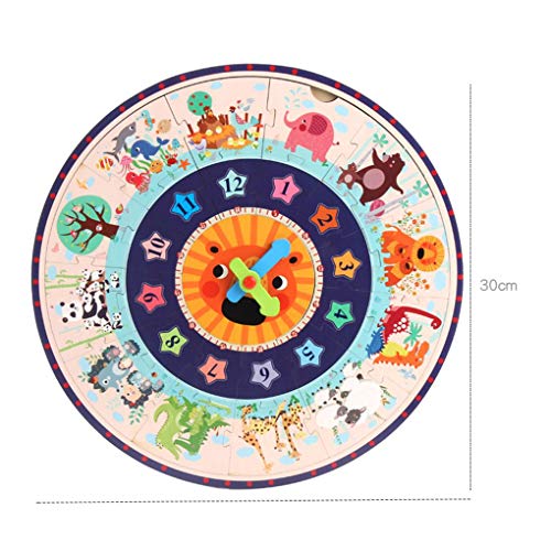 Preisvergleich Produktbild Uokoki Educational Aufklärung Taktgeber-Digital-Puzzle pädagogisches Spielzeug Cool Lustig Uhr Geometrie Spielzeug-Kind-Geschenk