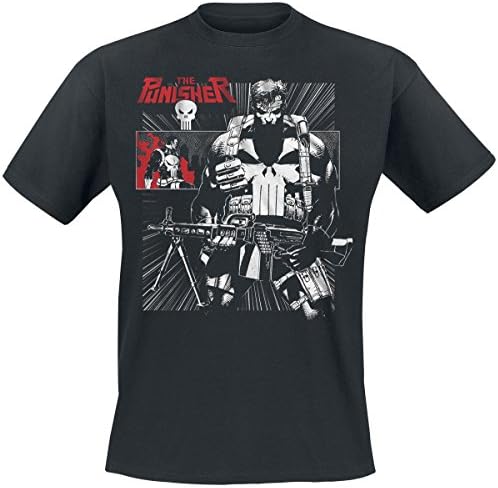 The Punisher Manga Castle T-Shirt Black M