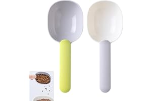 ‎HUTVD HUTVD Pet Food Scoop mit Clip, 2 Stück Schaufel für Haustierfutter, Kunststoff Futterschaufel Tierfutter Trockenfutterschaufel Mehrzweck-Schaufel