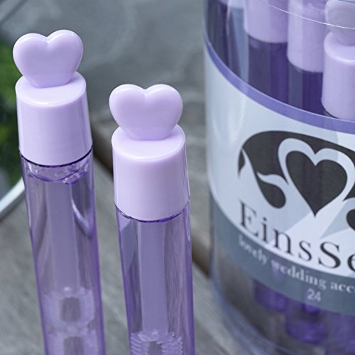 24er Set WEDDING BUBBLES Seifenblasen HOCHZEIT EinsSein® Lovegläschen flieder | Unverzichtbar für perfekte Hochzeitsfotos | Party Goldene Hochzeit Geburtstag Feier Kommunion Gastgeschenke Hochzeit - 5