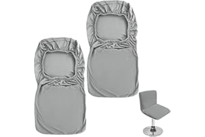 BTSKY - Copriseduta per sgabelli da bar, con rivestimento per schienale elasticizzato, per sedia bassa da pranzo, sedie girevoli da bar tipo sgabello con schienale (sedie non incluse), confezione da 2
