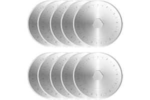 Mesee 10 Stück Rollschneider Klingen 45mm - Edelstahl Rundklingen Set