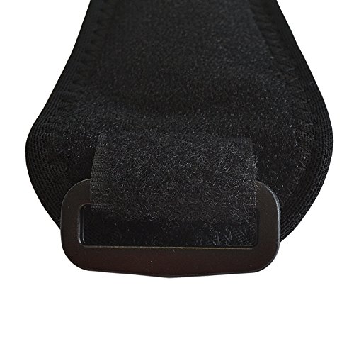 NAKOS Sports – Medizinische Patella Knie Bandage – Kniegurt, Jumper. Hilft bei Läuferknie, Patellaspitzensyndrom, Morbus Schlatter, Schmerzlinderung Patellasehne – Größe Universalgröße – Unisex, Damen, Herren – Farbe Schwarz - 5