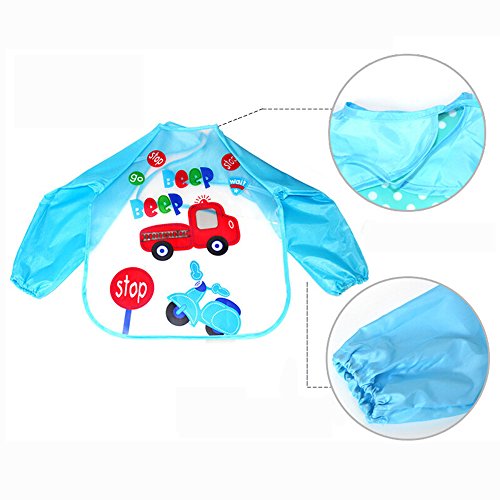 Bluelans® Ärmellätzchen lang Arm lätzchen Babylätzchen Kinderlätzchen Sabberlätzchen Kinder Schürze - 3