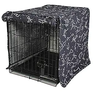 Molly Mutt Dog Crate Cover - 100% Cotton, Durable, Washable - Rocketman, Medium