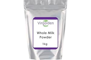 Whole Milk Powder 1kg by Virgolden - Rich, Creamy, Dried Milk 26% Fat, UK Product, Perfect for Protein Shakes
