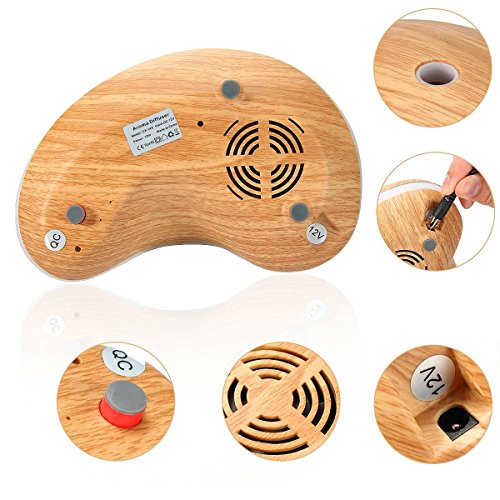 150ml Aroma Diffuser,SGODDE Holzmaserung LED Luftbefeuchter Ultraschall mit 7 Farben Licht Humidifier für Yoga Salon Spa Wohn-, Schlaf-, Bade- oder Kinderzimmer - 3