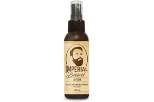IMPERIAL BEARD - Lotion Barbe - Accélérateur de Pousse et Entretien Barbe - Fabrication Française - 100 ml