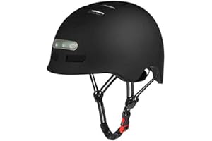 ACMEDE Casque de vélo avec Phare LED Intégré et Casque Arrière léger pour Hommes et Femmes