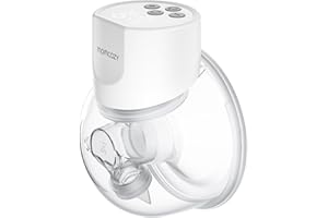 Momcozy Tiralatte a Mani Libere S12 Pro, Tiralatte Indossabile e Portatile con Comoda Flangia a Doppia Tenuta, 3 Modalità | 9 Livelli, Display Intelligente, 24mm, (1, Bianco)