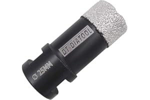 DT-DIATOOL Diamond Drill Bit 25mm Hole Saw for Dry Drilling Tile Porcelain Marble Ceramic Granite
