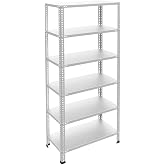 6 Katlı Galvaniz &Ccedil;elik Raf - Depo, Arşiv, Kiler, Dosya, Market Rafı 31x75 cm 150 cm 0.70 mm