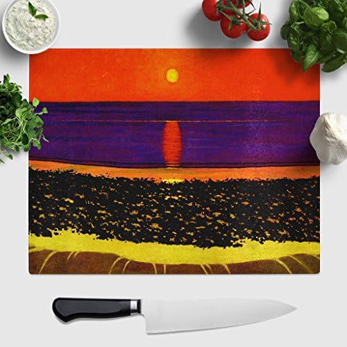 Arty Pie "Felix Vallotton To Lay Down The Sun Villerville" Glass Chopping Board, Multi-Colour, 39 x 29 cm, Large