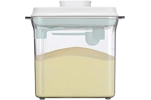 BCENG 1.7L Milchpulver-Vorratsbehälter Pop-up-Vorratsglas Einhandbedienung Versiegelter Milchpulverspender Abnehmbar Milchpulver Behälter mit Löffel zur Aufbewahrung Milchpulver und Lebensmitteln