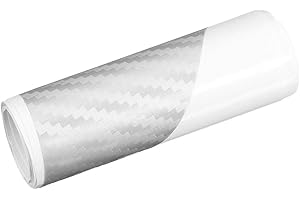 NICOLIE 108X 7.2 Cm Fibra De Carbono Parachoques Trasero Coche Pegatinas Protector Recortar 7 Colores para VW Golf Mk6 GTI R20-Carbon Silver