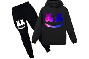 Silver Basic Niñas DJ Sport Set Sudadera con Capucha y Pantalones Chándal de Ropa Deportiva Sudadera Pullover Pantalones Traje