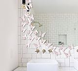 Extsud 12 Stück 3D Schmetterlings Wandaufkleber Wandsticker Wandtattoo Wanddeko mit Kristall Dekor für Wohnzimmer, Kinderzimmer, Türen, Fenster, Badezimmer, Kühlschrank (Pink) - 4