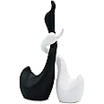 Mariner's Creation Set of 2 swan showpiece for Home Decor,Decorative Item,Premium showpiece for Living Room Color(Black,White) size-24x11 cm
