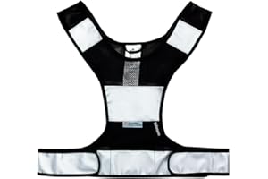 Salzmann Gilet da Corsa ad Alta visibilità - Gilet Sportivo Traspirante in Tessuto a Rete - Realizzato con Materiale Riflettente 3M