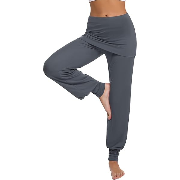 Bellivalini Yoga Broek met Rok 3/4 Trainingsbroek Yoga Broek Dames Lichtgewicht Viscose Sweatbroek BLV50-276 (Nude, XS