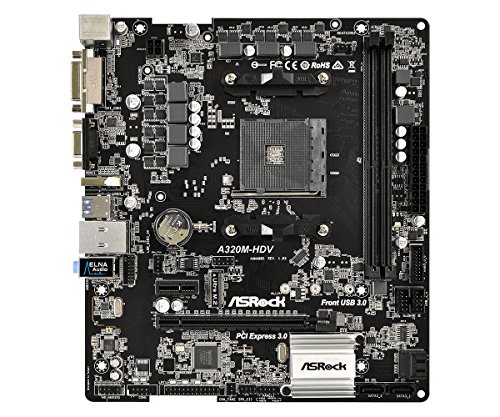 ASRock A320M-HDV - Placa Base Micro ATX  Socket AM4  2X DDR4  M  x  32GB  HDMI DVI-D D-Sub  4X SATA3  1 x Ultra M 2  PCIe Gen3 x4   SATA3   1 x PCIe 3 0 x16  1x PCIe 2 0 x1  6X USB 3 1 Gen1 