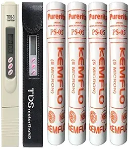 RRPURE 4 Pcs PP Spun Filter with TDS Meter for Ro Water Purifiers