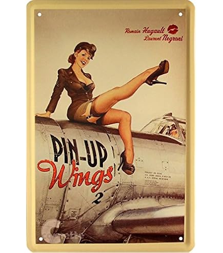 Vintage La Jolla Pinup - Pin - Up Girl Metal Tin Signs Plaque Poster
