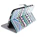 Etche Case for Samsung Galaxy Tab 3 7.0 P3200 ,Leather Case for Samsung Galaxy Tab 3 7.0 P3200 ,Pretty Blue Tribal Pattern Magnetic Flip Leather Wallet Case for Samsung Galaxy Tab 3 7.0 P3200 with Blue Stylus Pen and Bling Glitter Diamond Dust Plug Colors Random-Blue Tribal