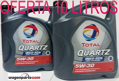 ** GRAN OFERTA * 2X Aceite de motor TOTAL QUARTZ INEO ECS 5W30 10 litros (2x5 lts)