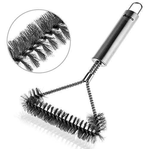 Anpro Grillbürste BBQ Inkl. Silikonpinsel Best Reinigungswerkzeuge für Gasgrill, holzkohlegrill, Elektrogrills und Smoker - 3