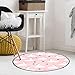 Produktbild Home Animal Cartoon runde Teppich Schlafzimmer Wohnzimmer couchtisch Zimmer hängenden Korb gartendecke Computer Stuhl Matte Bodenmatte (Farbe : Pink, Größe : 120 * 120CM)