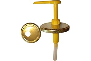 MAUQI DOSAMIELE Dispenser per Vaso Miele - Made in Italy - Inclusi 2 Tappi per BARATTOLI da 500 GR E da 1000gr- DOSATORE Salva Goccia - Certificato | (Giallo)