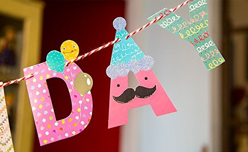 SUNBEAUTY 2 Meter Happy Schrift String Girlande Kinder Geburtstag Party Feier Dekoration (Happy Birthday) - 3