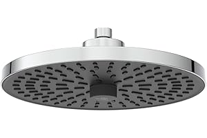 Ideal Standard Idealrain Alu+ 2-Funktionskopfbrause, mit zwei Strahlarten (Sanfter Regen und Regen) per Drehumschaltung, wassersparende Regenbrause mit EasyClean-Düsen – Chrom (260x91x260 mm)