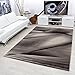 Produktbild Teppiche modern designer für Wohnzimmer, Esszimmer oder Schlafzimmer,kurzflor Wellenteppich meliert mit modernen Farben wie Braun Beige und Cream_6590, Maße:200x290 cm