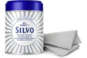 OESMO Silvo Silver Polish and Tarnish Guard Kit with 3 Microfibre Cloths - for Jewellery, Cutlery & Silverware
