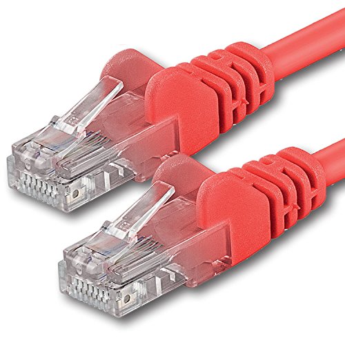 1aTTack CAT 6 UTP Netzwerk Patch-Kabel mit 2x RJ45 Stecker 5m rot