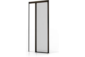 AVOSDIM.COM STORES, RIDEAUX, MOUSTIQUAIRES Mosquitera puerta lujo marrón RAL8014 – 1400 x 2300 mm
