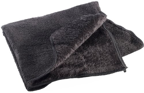 Semptec Urban Survival Technology Mikrofaser-Handtuch, 2 versch. Oberflächen, 80 x 40 cm schwarz - 2