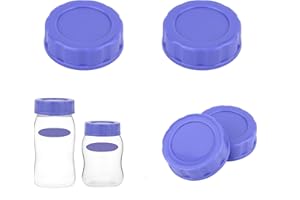 Gosknor 2stk Babyflaschenverschlüsse für Pigeon- und Lansinoh-Flaschen, Auslaufsicherer Ersatzdeckel für Reisen und Aufbewahrung (Lila)