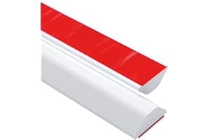 Mxziogr Barriera doccia silicone, Barriera acqua, soglia per doccia, Supporto Adesivo in Un Unico Pezzo, Tenere l'acqua all'interno della soglia per evitare fuoriuscite (Bianco, 85CM)