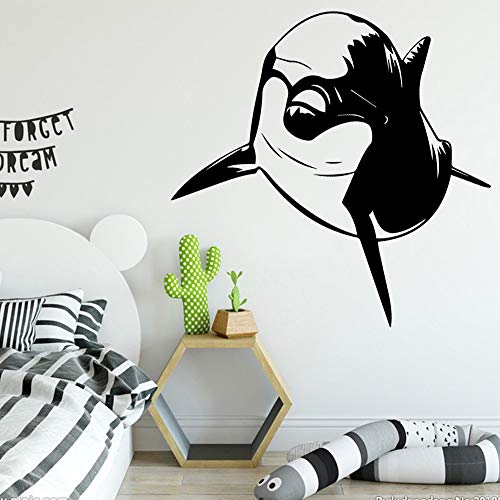 Preisvergleich Produktbild Cartoon Dolphin Wallstickers Für Kinderzimmer Vinyl Aufkleber Wandaufkleber Für Wohnzimmer Schlafzimmer Aufkleber Wandbild-48x45 cm