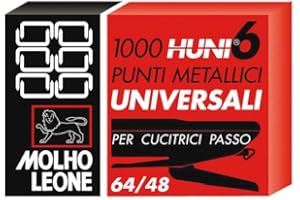 Punti per cucitrice Molho Leone - confezione da 10 scatoline da 1.000 punti cadauna - Totale 10.000 punti