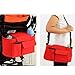 Stroller Organiser Baby Bag With Shoulder Strap,Latest Design Of Storage System For Parents,Fit Majority Of Pushchairs,Car Seats,Bikes,Bicycle,Diaper Bag,Bottle / Cup Holder,Thick,Black