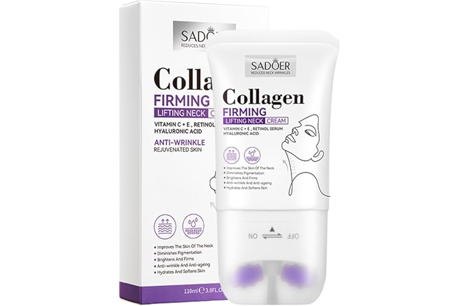 Collagen Firming Lifting Neck Cream - Anti-Aging, Tightening & Hydrating Cream for Saggy Skin, Reduces Wrinkles, Fine Lines & Double Chin (Collagen)