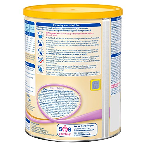 Sma Staydown From Birth 900G - Pack of 6