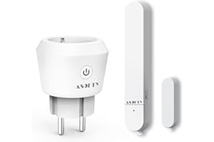 Funk Abluftsteuerung Dunstabzugshaube, ASOFTY Fensterkontaktschalter mit Funksteckdose und Kompakt Magnetischer Kontaktschalter, Modus Einstellbar, für Dunstabzugshaube, Offene Feuerstelle, Kaminen