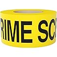 Crime Scene Do Not Cross Barricade Tape 3 inch X 1000 feet • Bright Yellow with a Bold Black Print • 3 in. Wide for Maximum Readability • Tear Resistant Design